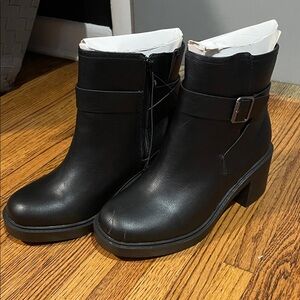 Torrid Black Buckle Ankle Booties